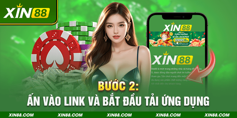 Bước 2: Nhấn vào link và bắt đầu tải ứng dụng