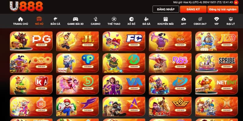 Top game slots đổi thưởng cực hay tại U888